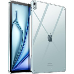 JETech Clear Case for iPad Air 13 Inch M3/M2 (2025/2024), Anti-Yellowing, Transparent, Shockproof, Thin Tablet Back Cover with Hard PC Back and Soft TPU Bumper