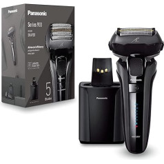 Panasonic Series 900 Premium Wet and Dry Razor ES-LV9U, 5-Way Shaving Head with Linear Motor and Beard Density Sensor Technology, Pop-up Trimmer, Includes Cleaning and Charging Station, Black