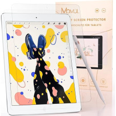 Pack of 2 Paper-Feel Films Compatible with iPad Air 3, 2019, 10.5 Inches, and iPad Pro, 10.5 Inches, 2017, Matt Film, Anti-Glare, for Drawing, Writing and Note Taking, Screen Protector