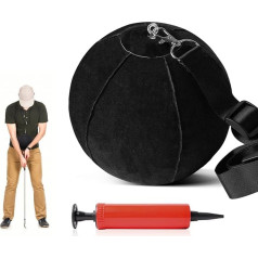 Golf Smart Ball Training Aid Blow Inflatable Balls with Air Pump Adjustable Lanyard Assist Teaching Posture Correction Trainer Aid for Men Women Beginners Golfers