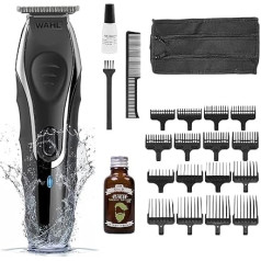 WAHL Aqua Blade Beard and Stubble Trimmer, Men's Hair Trimmer with Beard Oil, Stubble Trimmer for Men, Male Care Set, Fully Washable, Lifetime Blade Guarantee, Ultra Close Cutting,