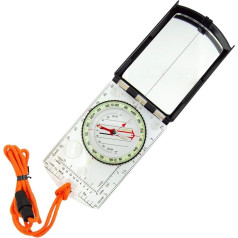 Sun Company Sighting Map Compass with Adjustable Tilt - Handheld Orienteering Baseplate Compass for Hiking, Backpacking and Survival Navigation