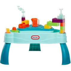 little tikes Build & Splash Water Table with 25 Accessories, Wet and Dry Game, Indoor and Outdoor Play Table with Removable Legs, for Children from 1-6 Years