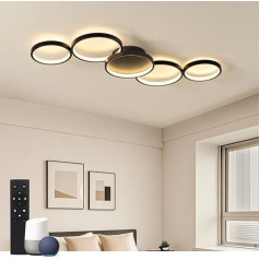 CURBEL LED Ceiling Light Dimmable with Remote Control - Modern Design Ceiling Light, 50 W 6000 LM, 3000 K - 6500 K Colour Temperature, Compatible with Alexa & Google Assistant, for Living Room and