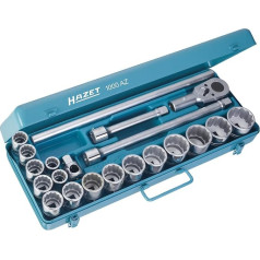 HAZET 1000AZ 12-Point Profile Socket Set - Multi-Colour