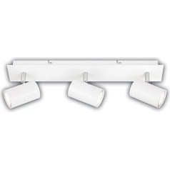 BRILONER - EEK A LED Ceiling Light Swivelling 3000 K Warm White Each 2 W Each 450 Lumen Approx. 50,000 Hours Light, Ceiling Light, Living Room Lamp, Bedroom Lamp, Kitchen Lamp, 45 cm, White