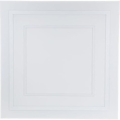 EGLO Albarca LED Panel Dimmable Ceiling Light, Surface-Mounted Light for Bedroom, Hallway and Living Room, Ceiling Light Made of Aluminium and Plastic in White, Warm White/Cool White, 59 x 59 cm