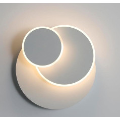 LED Wall Light 15 W Wall Lamp 350° Creative Rotating Wall Lights, Eclipse 3-in-1 Modern LED Wall Lighting, 3000 K Warm White for Bedroom, Living Room, Staircase