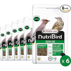 VERSELE-LAGA - NutriBird Remiline - Pressed Granules - Complete Food - For Frugi and Insect Birds - 6 x 1kg
