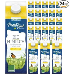 Dehlwes Durable Milk H Milk with %1.5 Fat Ultra High Heated, Homogenised 1000 Mililitres, Pack of 24