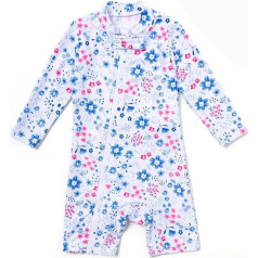 Mazuliso Baby Girls' Swimming Costume UV Environmentally Friendly Recycled Fabrics with Full Front Zip