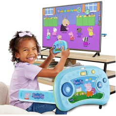 Vtech ABC Smile TV - Peppa Pig Learning Console - Wireless Game Console with HDMI Stick for TV - With 8 Games for Hours of Learning Fun - For Children Aged 3-7 Years