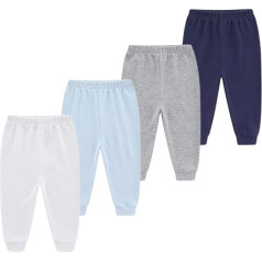 Baby Unisex Leggings Trousers Multicoloured Cotton Pants for Newborn Boys and Girls 4 Pack 0-24 Months, color18