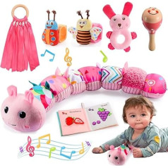 BabySpielzeug 3 6 12 Months Musical Caterpillar Baby Gift 0-12 Months Girl Toy from 0-6 Months Montessori Toy Baby 0-12 Months Toy Newborn 0-6 Months Gift for Babe