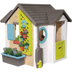 Smoby - Garden house - Playhouse for Indoor and Outdoor Use, with Small Entrance Door and Windows, Lots of Accessories for Gardening, for Boys and Girls from 2 Years