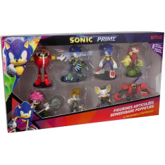 Lansay Sonic Prime - 8 Articulated Figures 7.5 cm - Random Model - Drawing Figures and Video Games - Ages 8+