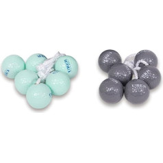 Uber Games Ladder Golf - Set of 6 Replacement Golf Ball Bolas - 3 x Green and 3 x Grey - Made from Real Golf Balls