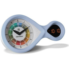 KIDYWOLF - Analogue & Digital Alarm Clock Light Blue