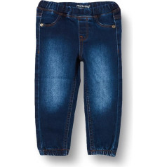 MINYMO Baby Boys' Power Stretch Loose Fit Jeans, Dark denim blue