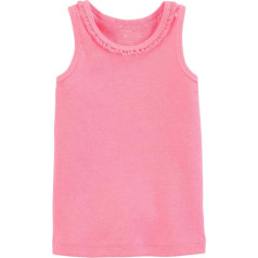 Carter's Baby Girls' Neon Crochet Lace Neck Tank, pink