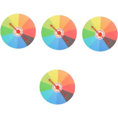 Toyvian Set of 4 Lottery Turntable Prizes for Children Table Decoration Children's Decoration Wheel of Fortune Dry Wipe Price Wheel Wall Prize Wheel for Gambling Rotating