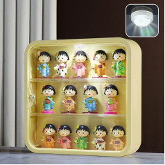 Acrylic Display Case Display Case with LED, Acrylic Display Case Wall Mounted with Magnetic Door, 3-Layer Collector's Display Case Hanging from Lego Collections, Action Figures and Miniature