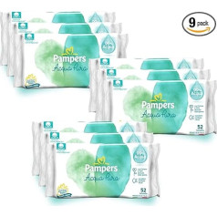 Pampers Pure Water (Naturello) Fine Wipes 9 Packs of 52, 468 Wipes