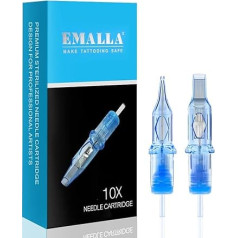EMALLA Eliot 20 Pieces #12 9 cm Tattoo Cartridges Needles Curved Magnum Needles Set Cartridge Needles for Tattoo Pen Machine Set