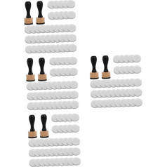 4 Sätze Tragbares Stempelkissen-werkzeug Aufkleber Offener Designkorb Aus Rattan Einweicher Mini-tintenmischwerkzeug Stempelkissen Zum Stempeln Mischwerkzeuge Schwamm 2 Stück * 4