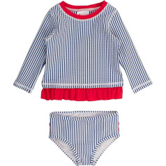 RuffleButts Baby Toddler Long Sleeve Seersucker Bikini