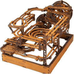 WOODEN.CITY Marble Run Mini 3D Puzzle - Smart Games Wooden Puzzle Adults, European Made Mechanical Model Kit Made of Wood, Marble Maze for Self-Assembly, No Glue Required