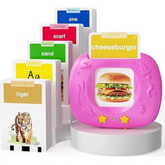 Flashcard Set for Children 2-4 Years | English Talking Flashcards with Sounds, 288 Words 144 Cards, Language Learning Toy - Toy Gift Idea for Boys & Girls