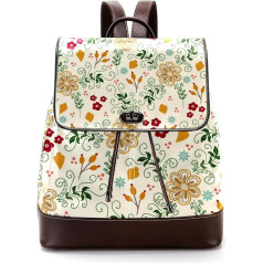 Elegante Blumen-Schultaschen, Büchertaschen für Teenager, Mehrfarbig, 27x12.3x32cm, Rucksack Rucksäcke