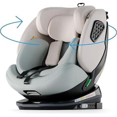 Babify Isofix Baby Car Seat, 360° Rotatable, 0-36 kg, 6 Tilt Angles, for 40-150 cm - High Safety thanks to ECE R129, Optimal Child Booster Seat, Group 0/1/2/3