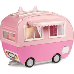 Na Na Na Surprise Kitty-Cat Camper - Pink Motorhome with Cat Ears and Tail - 7 Play Areas Including Fully Equipped Kitchen, Hammock and Accessories, Doll Car and More