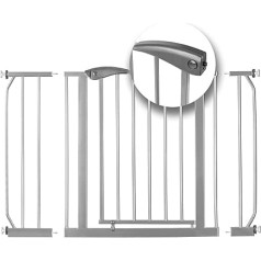 Stair Safety Gate No Drilling Door Safety Gate 90° Stop Door Gate Baby Children Children's Safety Gate Width Adjustable 75-115 cm Grey 115 x 78 cm