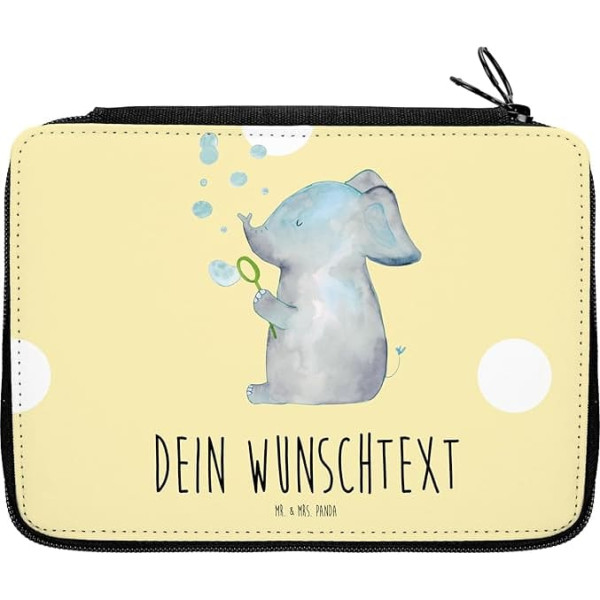 Mr. & Mrs. Panda Home Elephant Soap Bubbles, Yellow Personalized, Hand Drawn