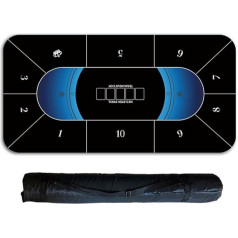 Tabletop Game Felt Mat Poker Table Cover 180 x 90 cm, Texas Hold'em Poker up to 6 Players, Poker Table Layout Games, Blackjack, Casino