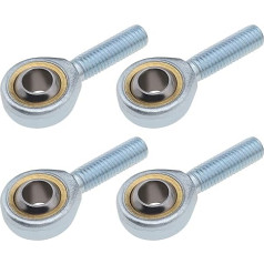 YINETTECH 4pcs SA8 T/K Rose Joint Rod Ball Bearing Male Right M8 x 1.25 Bearing Steel for Hydraulic Cylinder Forging Machine Car Shock Absorber