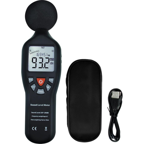 Compact Professional Sound Level Meter with Backlight Display accuracy