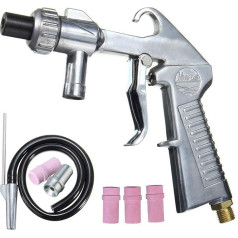 Sand Blasting Gun Set Air Gun Spray Gun Sandblasting Gun with Metal/Ceramic Nozzles and Pipe,Nozzle Gun,Gravity Feed Sandblasting Kit,Speed Blaster Tool