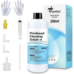 Fentec Printhead Cleaner Nozzle Cleaner Printer Cleaning Set 250 ml Print Head Cleaner for Printhead Cleaner Epson HP Canon Brother Inkjet Printer