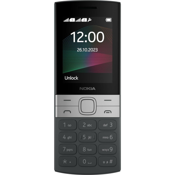 Nokia 150 Feature Phone with FM Radio, Camera with Flash, Powerful Battery, 20 Hours Talk Time and 30 Days Standby Mode, Black