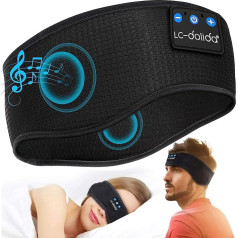 LC-dolida Sleep Headphones Bluetooth 5.4, Sleep Headband, Headband, Sleep Mask, Sports Headphones, Music Sleeping Headband for Sports Training, Jogging, Yoga, Travel