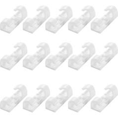 40 Pieces Cable Clips Self Adhesive Strong Cable Clips Plastic Cable Management Clips Durable Round Mount for Home and Office