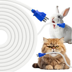 REFLYING 7.6 Metres, 8 mm Self-Winding Cable Sleeve, Can Hide 1 Wire, Cable Protector for Dogs, Cats, Prevent Pets from Chewing on Cables, Stretchy Braided Cable Cover, White