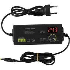 ASHATA 3-36V Wide Range Power Supply Adjustable Anti Interference Power Supply 60W 1.7A AC DC with LED Display for LCD, Router, Game Player, Camera etc.
