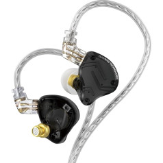 keephifi KZ ZS10 Pro X In-Ear Monitor IEM Headphones, 4BA 1DD KZ Headphones with Multi-Driver In-Ear IEMS Headphones with Detachable Silver Plated 0.75mm 2-Pin Cable In-Ears for Audiophiles