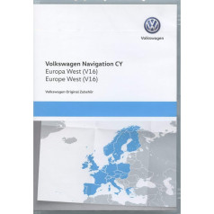 Volkswagen 1T0051859AQ Original DVD-ROM Navigation V16 Europa West RNS 510/810 Navigationssystem CY Navi Software VW Update
