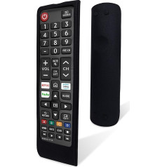 Remote Control Case for Samsung TV Controller - Environmentally Friendly Silicone Material, Drop-Proof, Dustproof, Washable, Compatible with Samsung Voice Remote Skin, Samsung TV Remote Cover (Black)